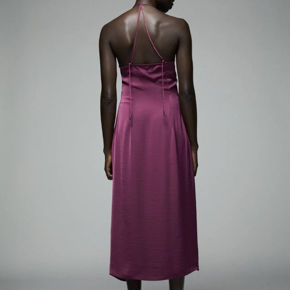zara plum dress